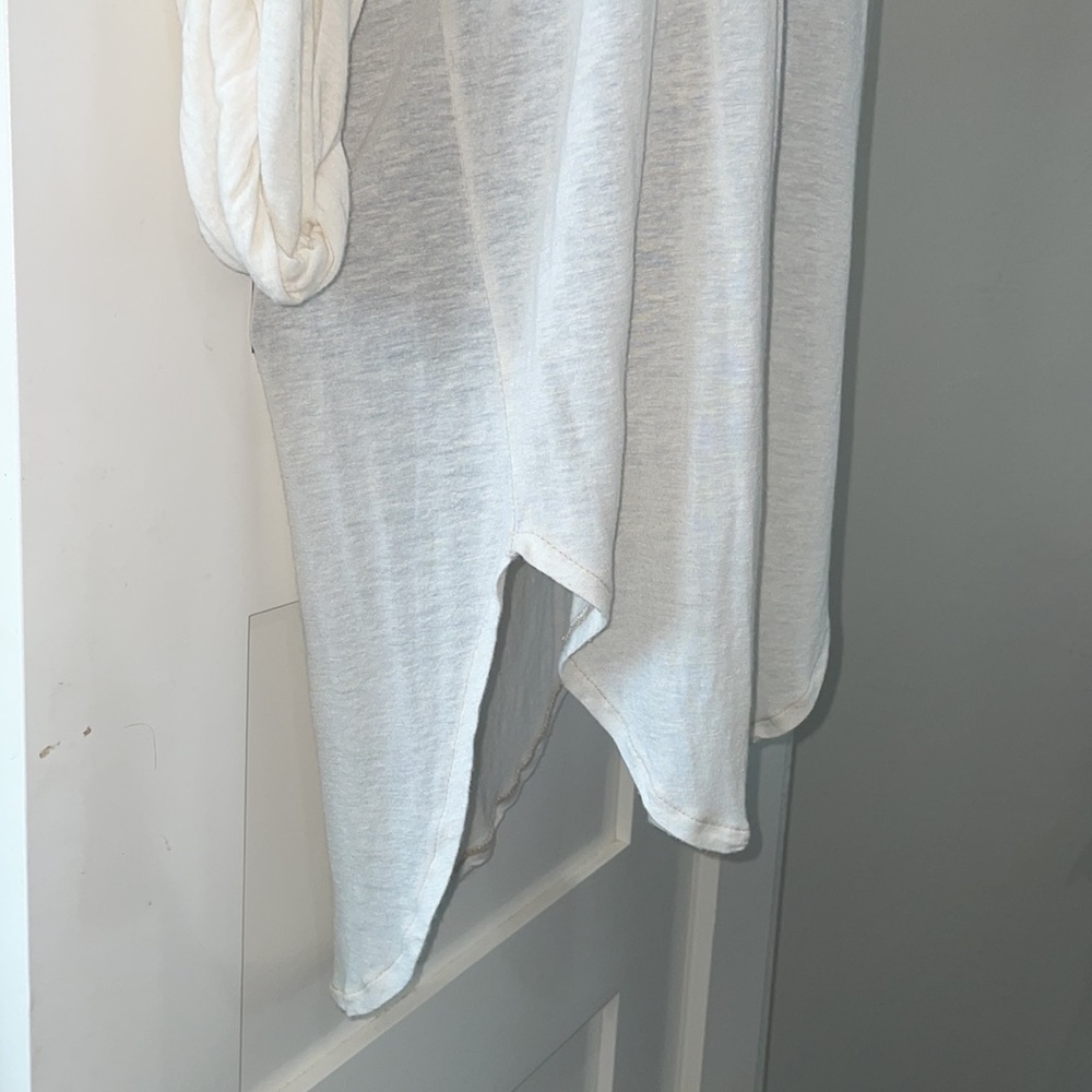 Free People | slub knit lace trim  3/4 sleeve top XS - Picture 4 of 7